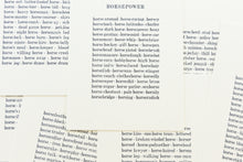 Load image into Gallery viewer, horsepower-stamped-words-Leslie-Enders-Lee-original-Fethra-prints-equestrian