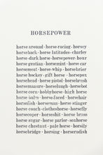 Load image into Gallery viewer, horsepower-Leslie-Enders-Lee-stamped-original-Fethra-prints-equestrian-words