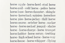 Load image into Gallery viewer, Leslie-Enders-Lee-words-Fethra-prints-equestrian-horsepower-stamped-original