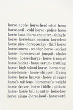Load image into Gallery viewer, Fethra-prints-horsepower-original-equestrian-words-Leslie-Enders-Lee-stamped