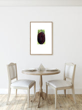 Load image into Gallery viewer, eggplant-kitchen-Leslie-Enders-Lee-drawing-harvest-vegetable-Fethra-prints