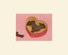 Load image into Gallery viewer, Fethra-prints-love-chocolate-Dana-Williamowsky-fine-art-hearts-valentines