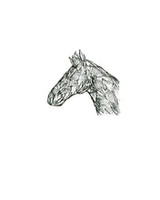 Load image into Gallery viewer, horses-corn-fine-art-minimalistic-Fethra-prints-abstract-stamped