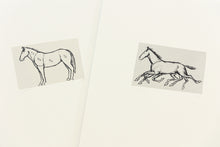 Load image into Gallery viewer, minimalistic-stamped-horse-Fethra-prints-original-signed-equestrian-fine-art
