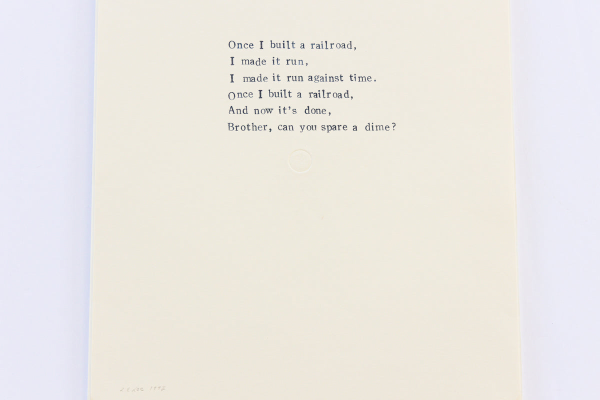 Once I Built a Railroad Poem Original – Fethra Prints