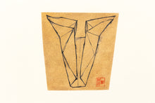 Load image into Gallery viewer, pastel-Leslie-Enders-Lee-cow-ink-origami-original-Fethra-prints
