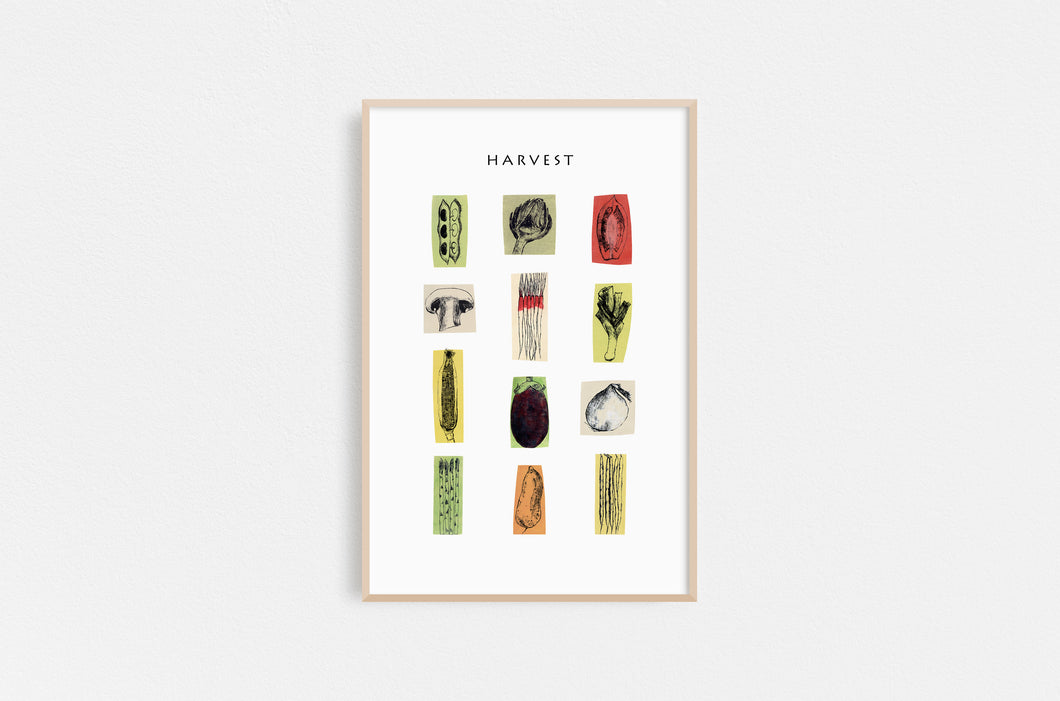 Leslie-Enders-Lee-Fethra-prints-vegetable-kitchen-drawing-harvest-garden