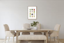 Load image into Gallery viewer, Fethra-prints-drawing-vegetable-Leslie-Enders-Lee-harvest-garden-kitchen
