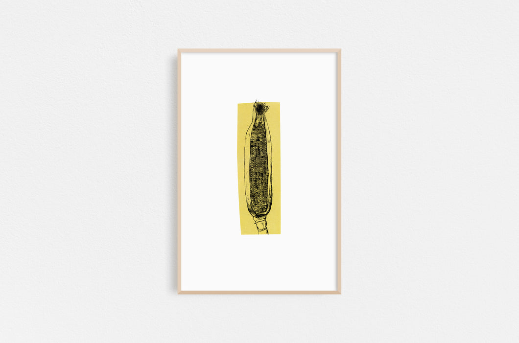 Dana-Williamowsky-Fethra-prints-vegetable-kitchen-drawing-harvest-corn-minimalistic