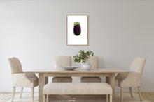 Load image into Gallery viewer, harvest-eggplant-Fethra-prints-drawing-kitchen-vegetable-Leslie-Enders-Lee
