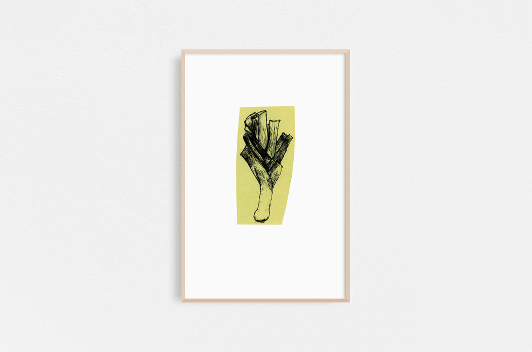 Dana-Williamowsky-Fethra-prints-vegetable-kitchen-drawing-harvest-leek-garden