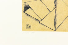 Load image into Gallery viewer, ink-pastel-Leslie-Enders-Lee-origami-Fethra-prints-original-folded
