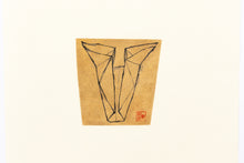 Load image into Gallery viewer, original-cow-Fethra-prints-ink-Leslie-Enders-Lee-pastel-origami
