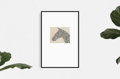 fine-art-horses-Dana-Williamowsky-Fethra-prints-words-stamped-minimalistic