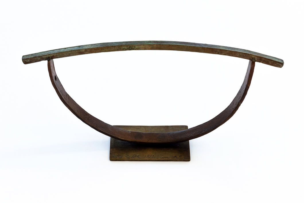 hoop-sculpture-signed-Leslie-Enders-Lee-bronze-Fethra-prints-original