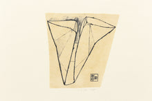 Load image into Gallery viewer, Leslie-Enders-Lee-artwork-ink-original-origami-cow-pastel-signed
