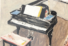 Load image into Gallery viewer, original-signed-fine-art-music-framed-painting-piano-Fethra-prints
