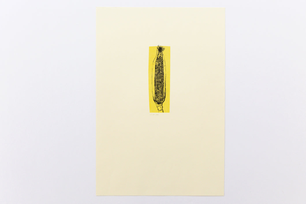 original-signed-Fethra-prints-vegetable-kitchen-drawing-harvest-corn-minimalistic