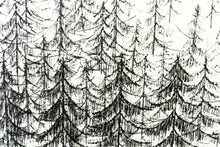 Load image into Gallery viewer, ink-signed-fine-art-forest-Fethra-prints-trees-original-stamped
